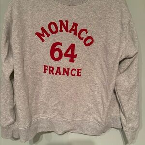 H&M Gray Sweatshirt with Red Print